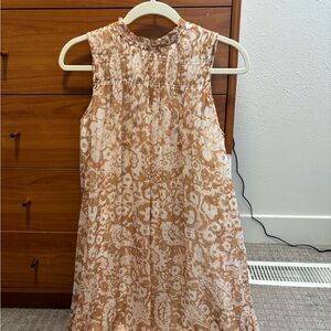 Joie Limited Edition Mini Dress in Tan and White